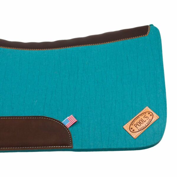 WESTERN FELT SADDLE PAD WITH LEATHER REINFORCEMENT