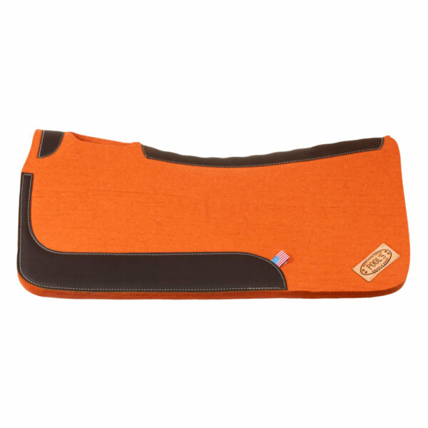 WESTERN FELT SADDLE PAD WITH LEATHER REINFORCEMENT