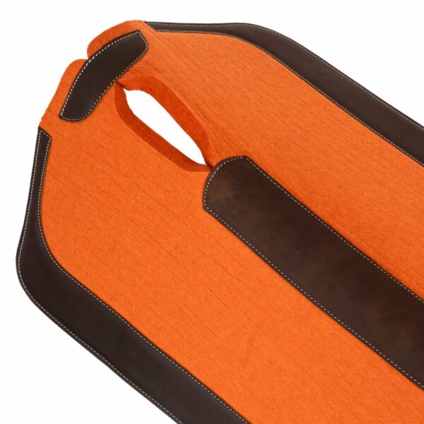WESTERN FELT SADDLE PAD WITH LEATHER REINFORCEMENT