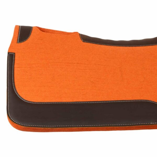 WESTERN FELT SADDLE PAD WITH LEATHER REINFORCEMENT