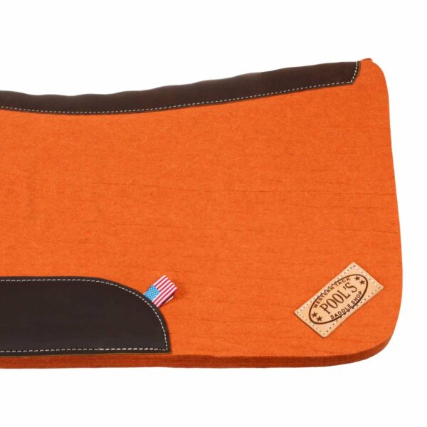 WESTERN FELT SADDLE PAD WITH LEATHER REINFORCEMENT