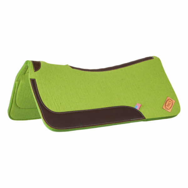 WESTERN FELT SADDLE PAD WITH LEATHER REINFORCEMENT