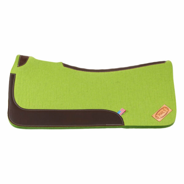WESTERN FELT SADDLE PAD WITH LEATHER REINFORCEMENT