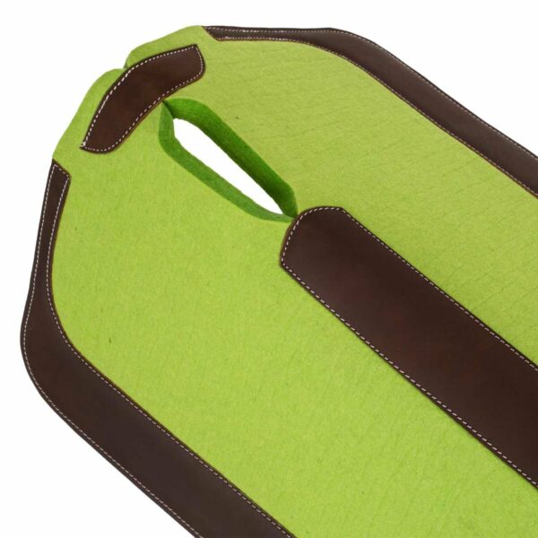 WESTERN FELT SADDLE PAD WITH LEATHER REINFORCEMENT