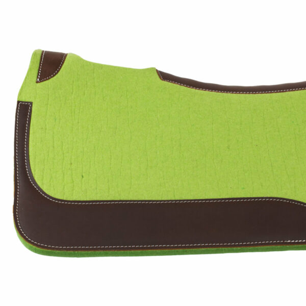 WESTERN FELT SADDLE PAD WITH LEATHER REINFORCEMENT