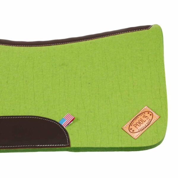 WESTERN FELT SADDLE PAD WITH LEATHER REINFORCEMENT