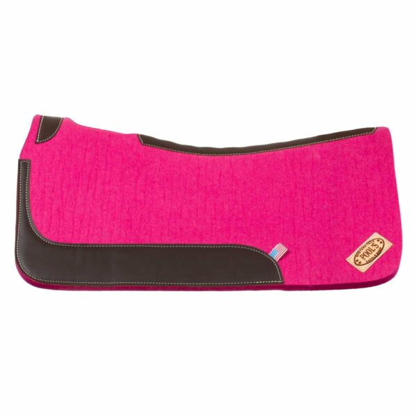 WESTERN FELT SADDLE PAD WITH LEATHER REINFORCEMENT