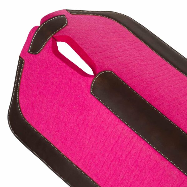 WESTERN FELT SADDLE PAD WITH LEATHER REINFORCEMENT