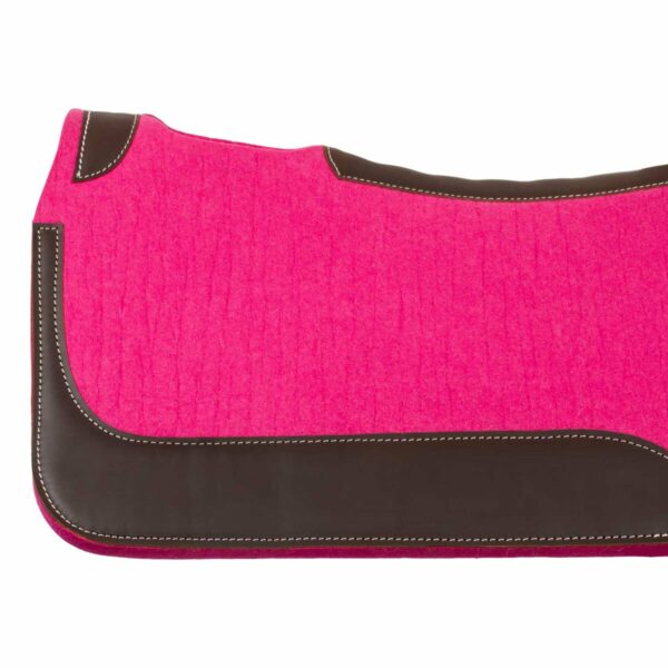WESTERN FELT SADDLE PAD WITH LEATHER REINFORCEMENT