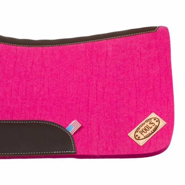 WESTERN FELT SADDLE PAD WITH LEATHER REINFORCEMENT