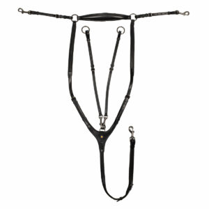 BREASTPLATE WITH REMOVABLE MARTINGALE BLACK FITTING