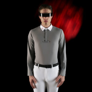MEN'S COMPETITION RIDERTECH LS POLO SHIRT WITH ZIP