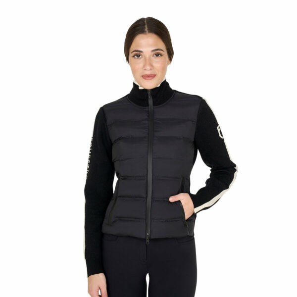 WOMEN'S FULL ZIP HYBRID NYLON+ KNIT JACKET