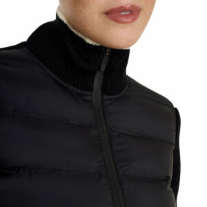 WOMEN'S FULL ZIP HYBRID NYLON+ KNIT JACKET