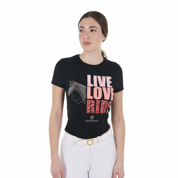 WOMEN'S LIVE LOVE RIDE COTTON T-SHIRT