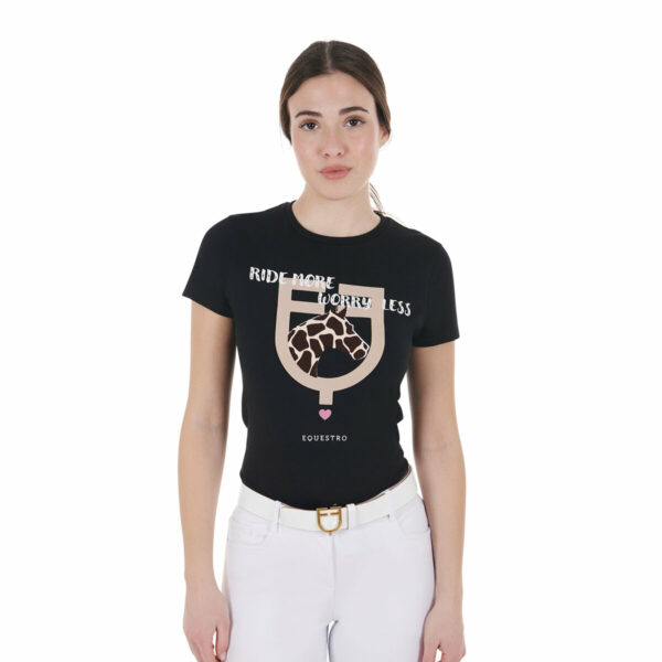WOMEN'S RIDE MORE WORRY LESS COTTON T-SHIRT