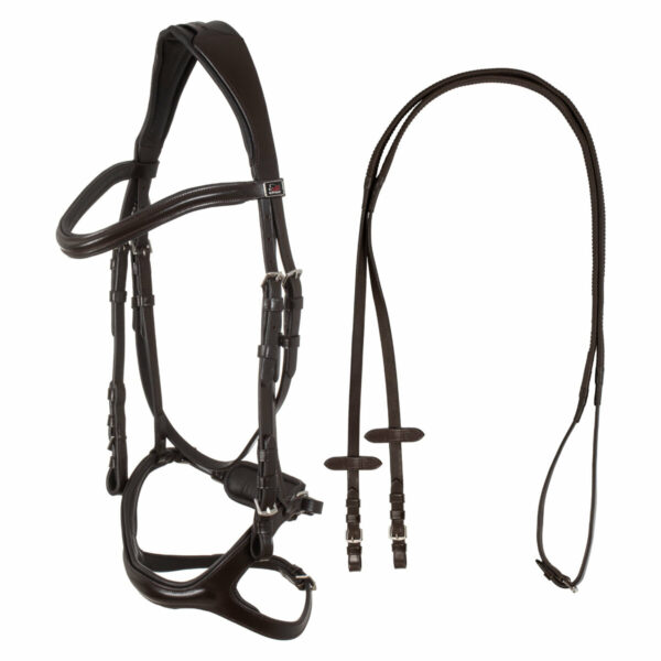SNAFFLE BRIDLE WITH ANATOMIC CURVED SHAPED CROWN