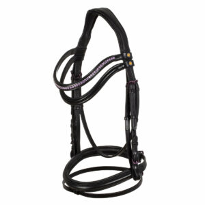 SOFT LEATHER BRIDLE VIOLET FITTING