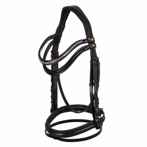 SOFT LEATHER BRIDLE VIOLET FITTING
