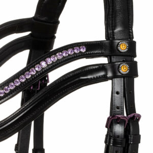 SOFT LEATHER BRIDLE VIOLET FITTING