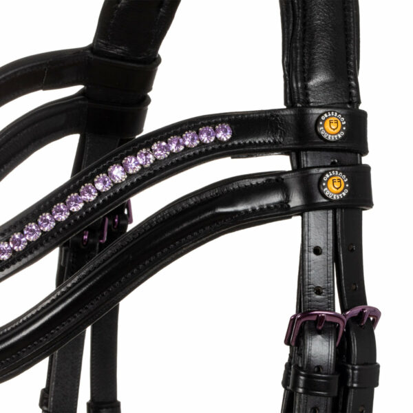 SOFT LEATHER BRIDLE VIOLET FITTING