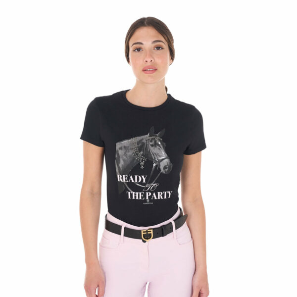WOMEN'S READY TO THE PARTY COTTON T-SHIRT