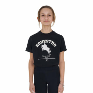 GIRL'S EQUESTRO JUMPING HORSE CLUB COTTON T-SHIRT