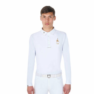 MEN'S COMPETITION POLO LS BUTTONS EQUESTROxFISE